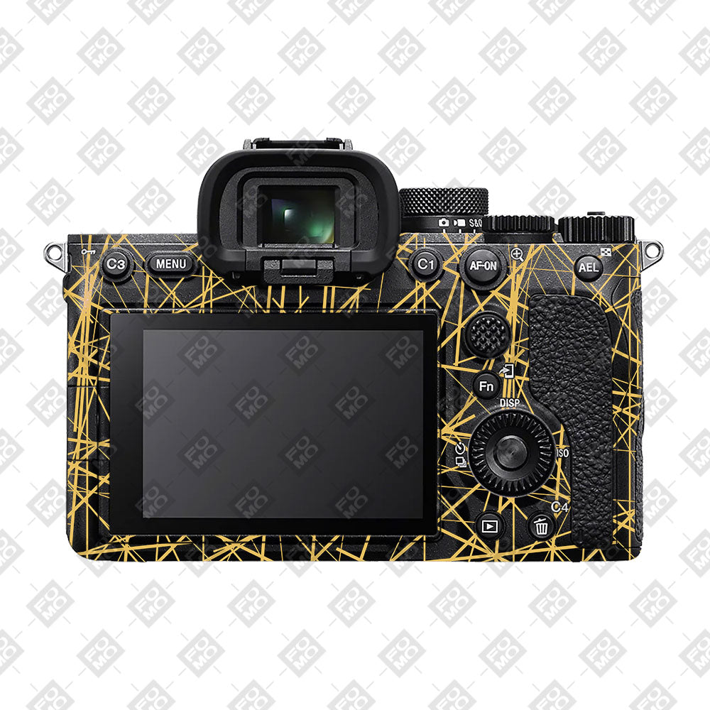 Textured Golden Web Sony A7MIV Camera Skin