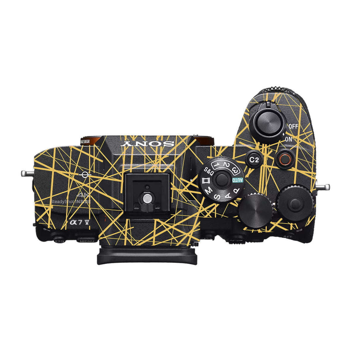 Textured Golden Web Sony A7R II Camera Skin