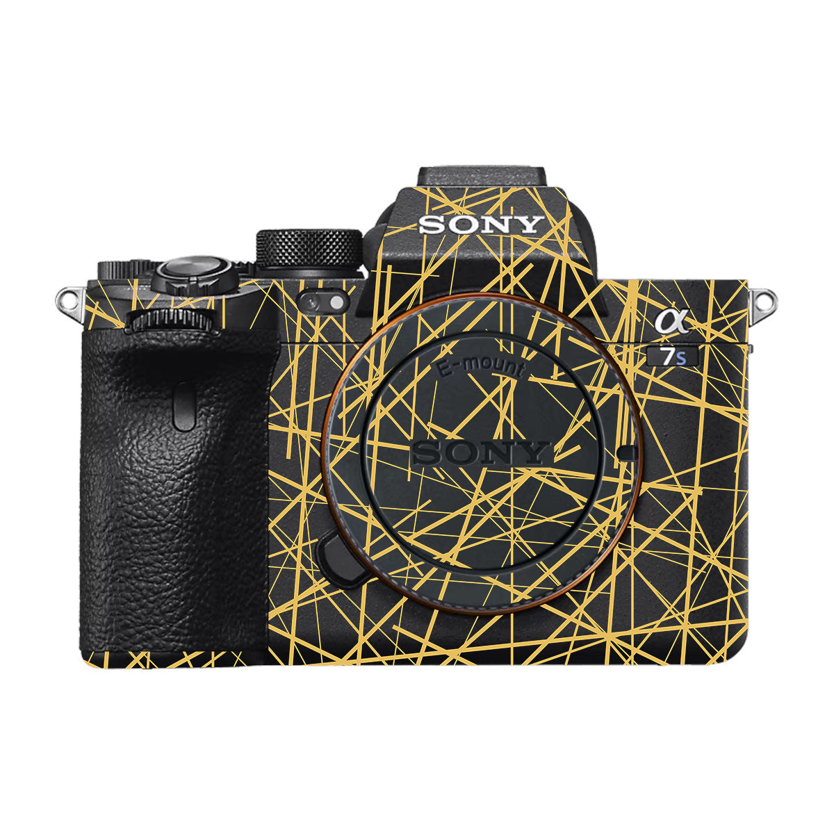Textured Golden Web Sony A7S II Camera Skins