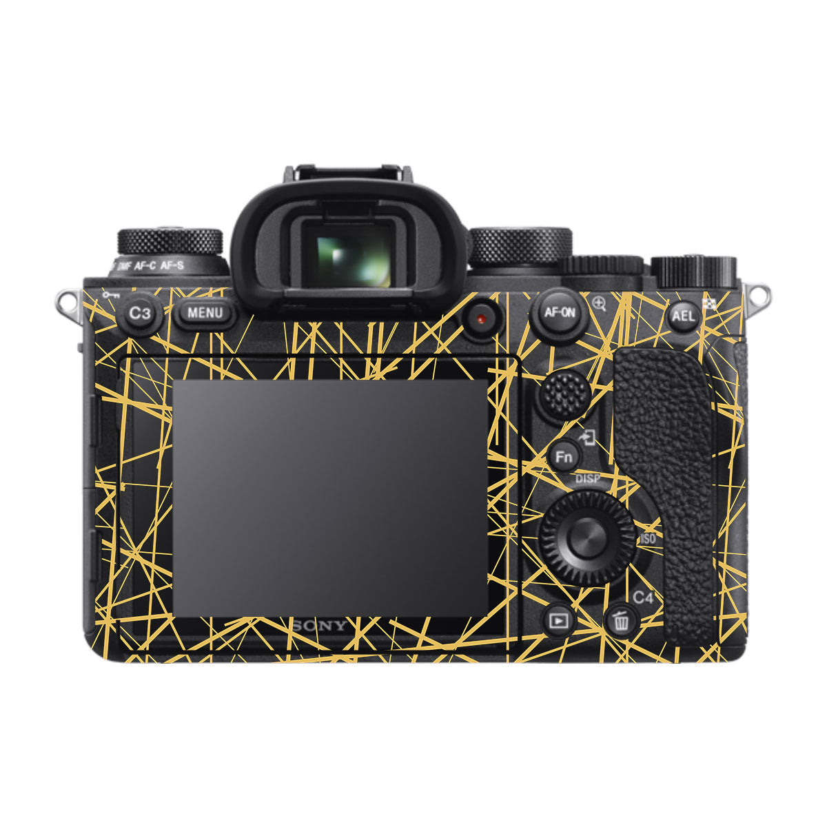 Textured Golden Web Sony A9 Camera Skins