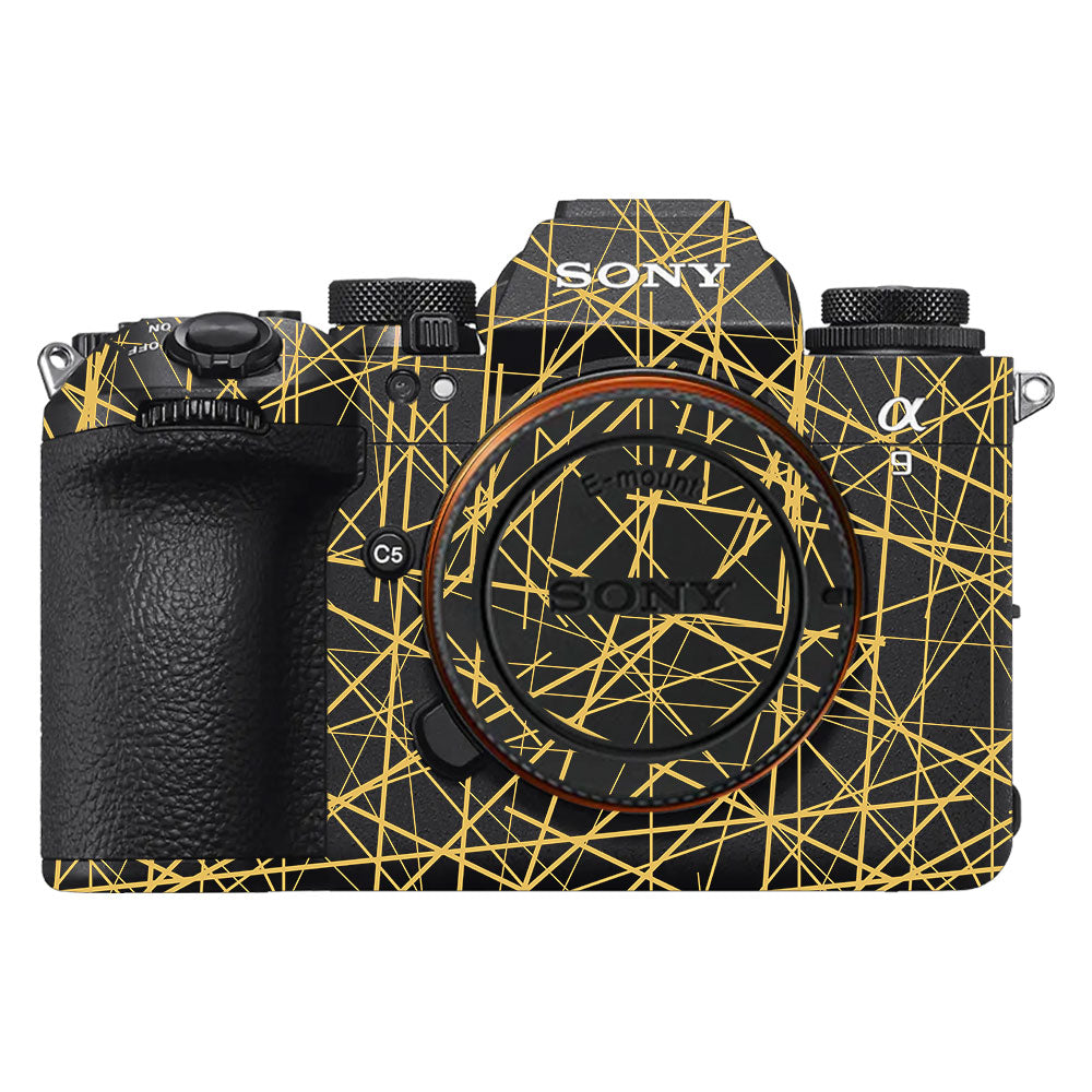 Textured Golden Web Sony A9III Camera Skin