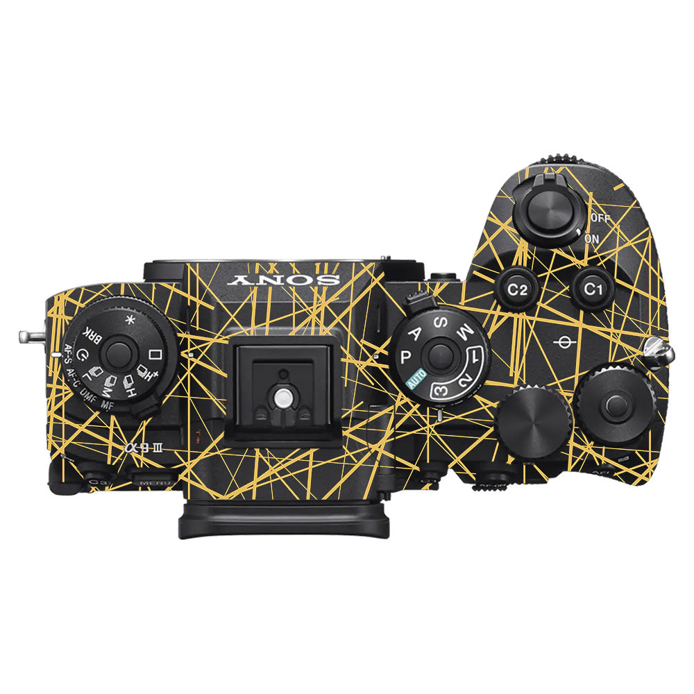 Textured Golden Web Sony A9III Camera Skin