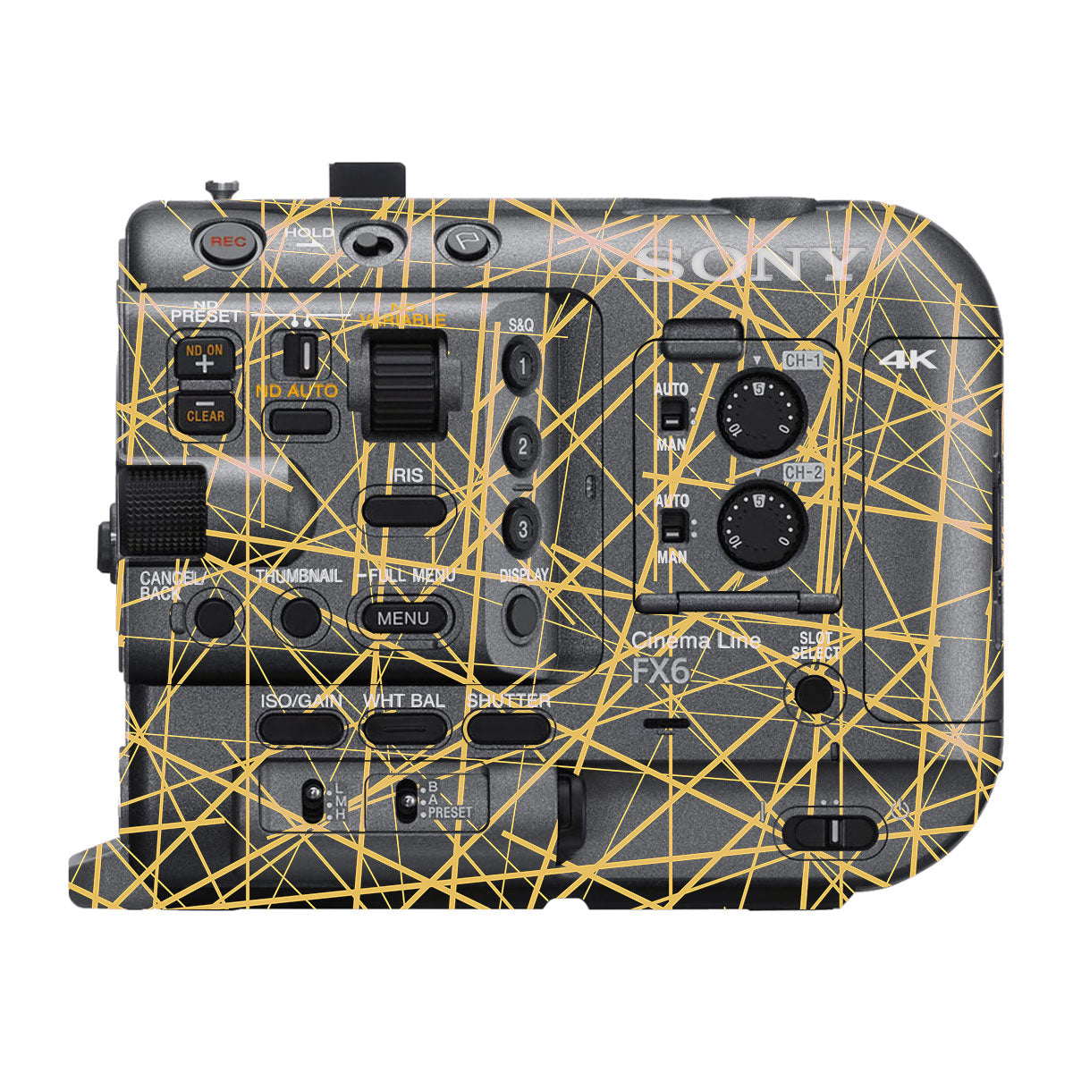 Textured Golden Web Sony FX6 Camera Skin