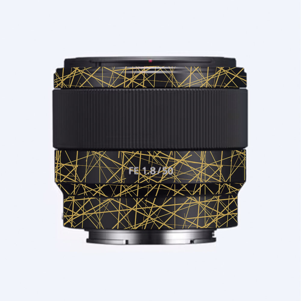Textured Golden Web Sony FE 50mm f/1.8 Camera Lens Skin