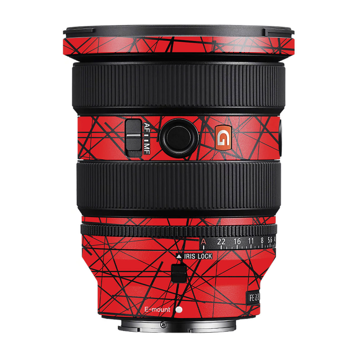 Textured Red Chaos Line Sony FE 16-35mm F/2.8 GM Camera Lens Skin
