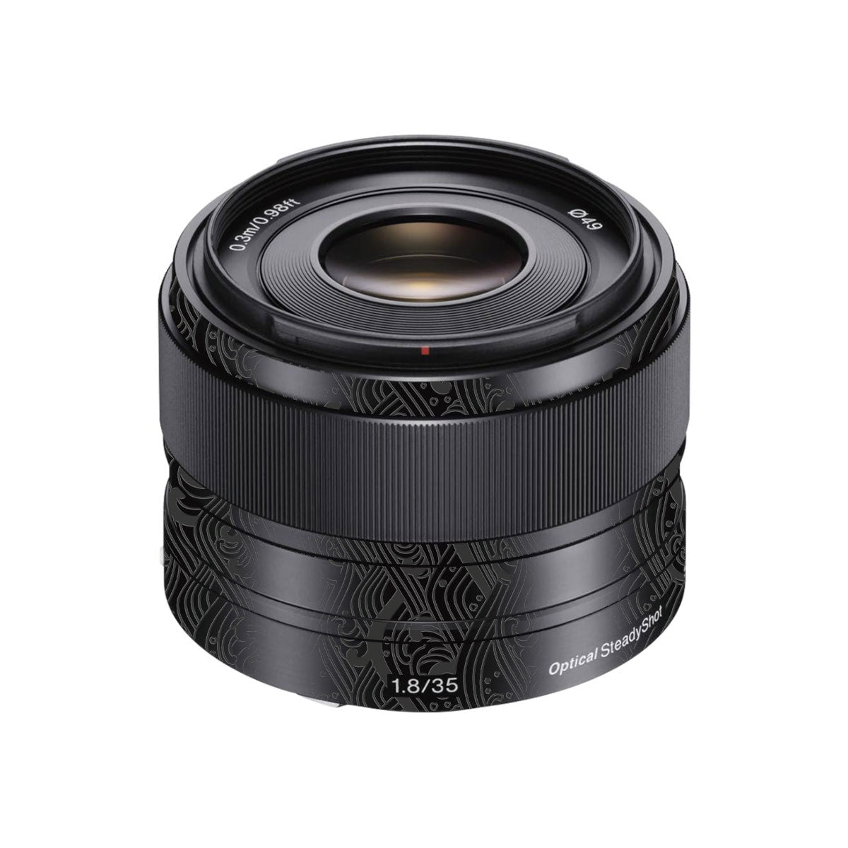 Textured Matte Charcoal Sony E 35mm F/1.8 Camera Lens Skin