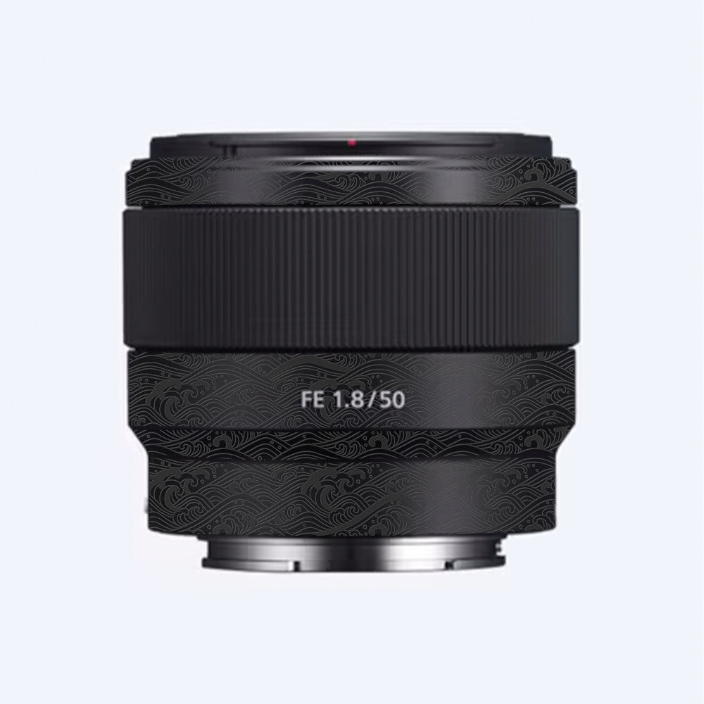 Textured Matte Charcoal Sony FE 50mm f/1.8 Camera Lens Skin