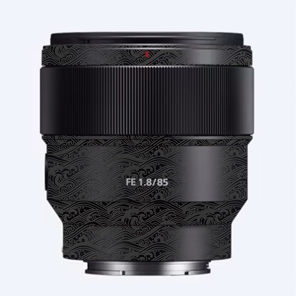 Textured Matte Charcoal Sony FE 85mm f/1.8 Camera Lens Skin