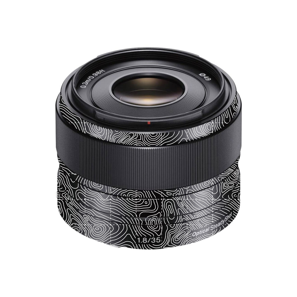 Textured Midnight Slate Sony E 35mm F/1.8 Camera Lens Skin