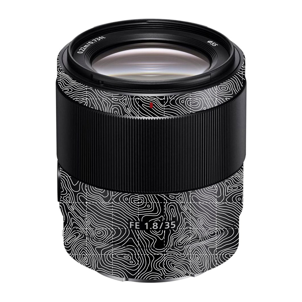 Textured Midnight Slate Sony FE 35mm F/1.8 Camera Lens Skin