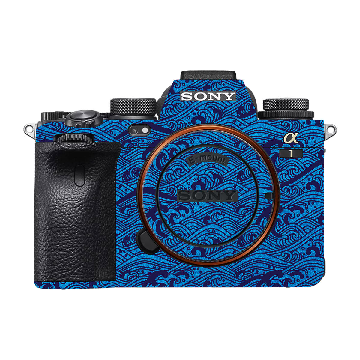 Textured Ocean Wave Blue Sony A1 Camera Skin