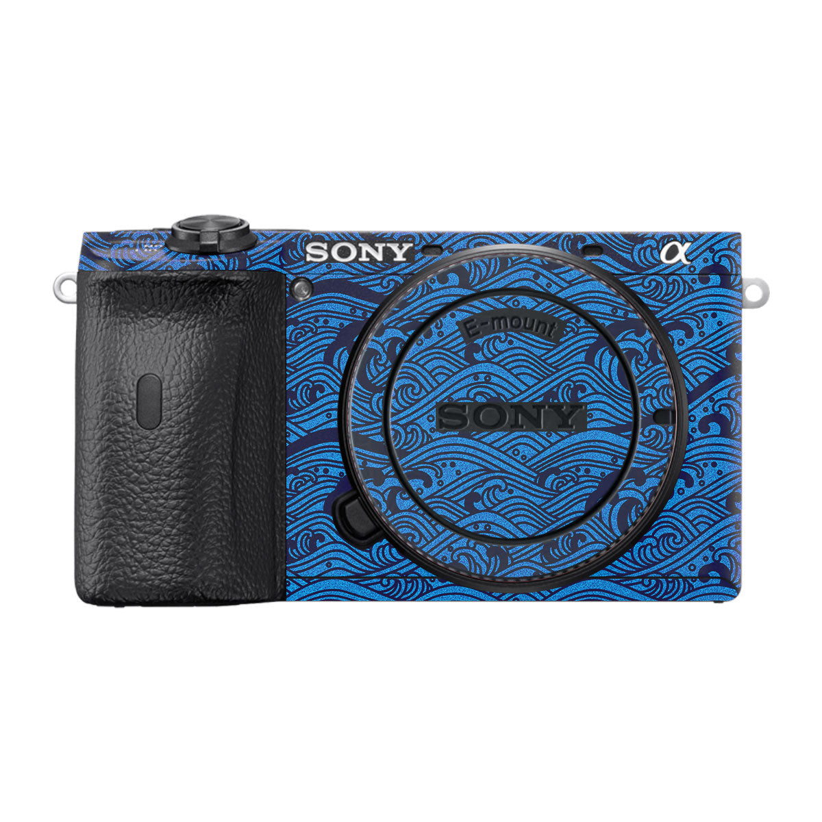 Textured Ocean Wave Blue Sony A6700 Camera Skin