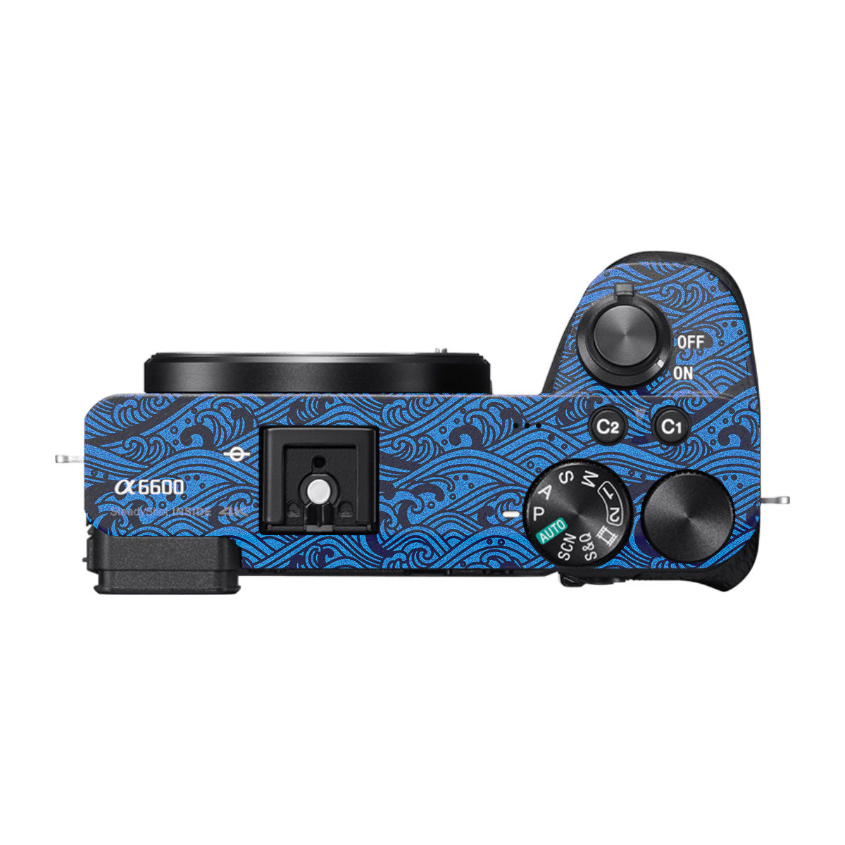 Textured Ocean Wave Blue Sony A6700 Camera Skin