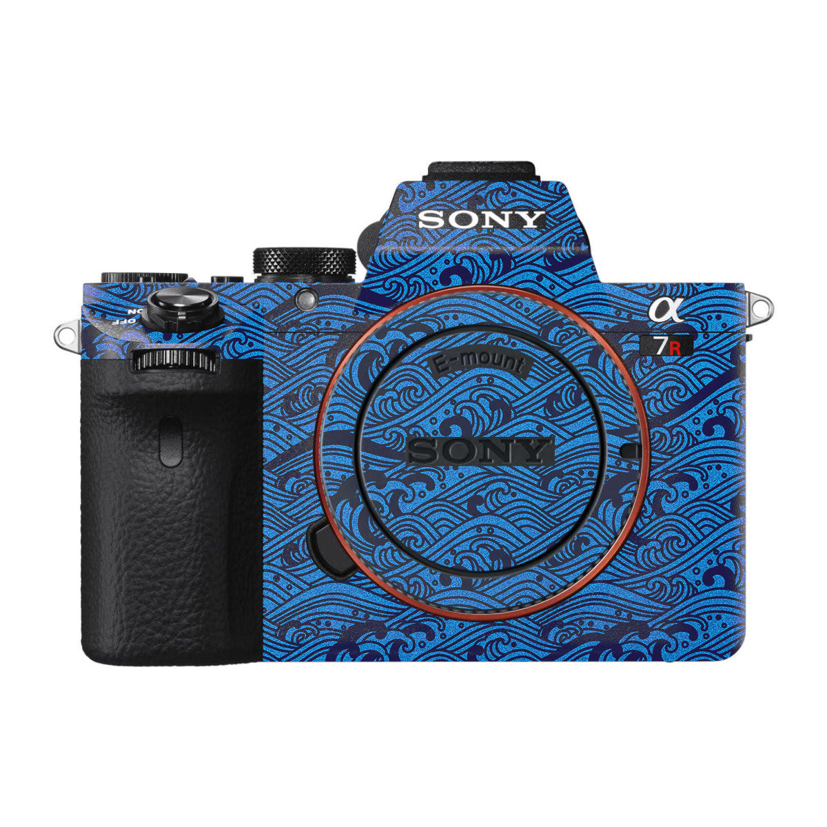 Textured Ocean Wave Blue Sony A7R III Camera Skin