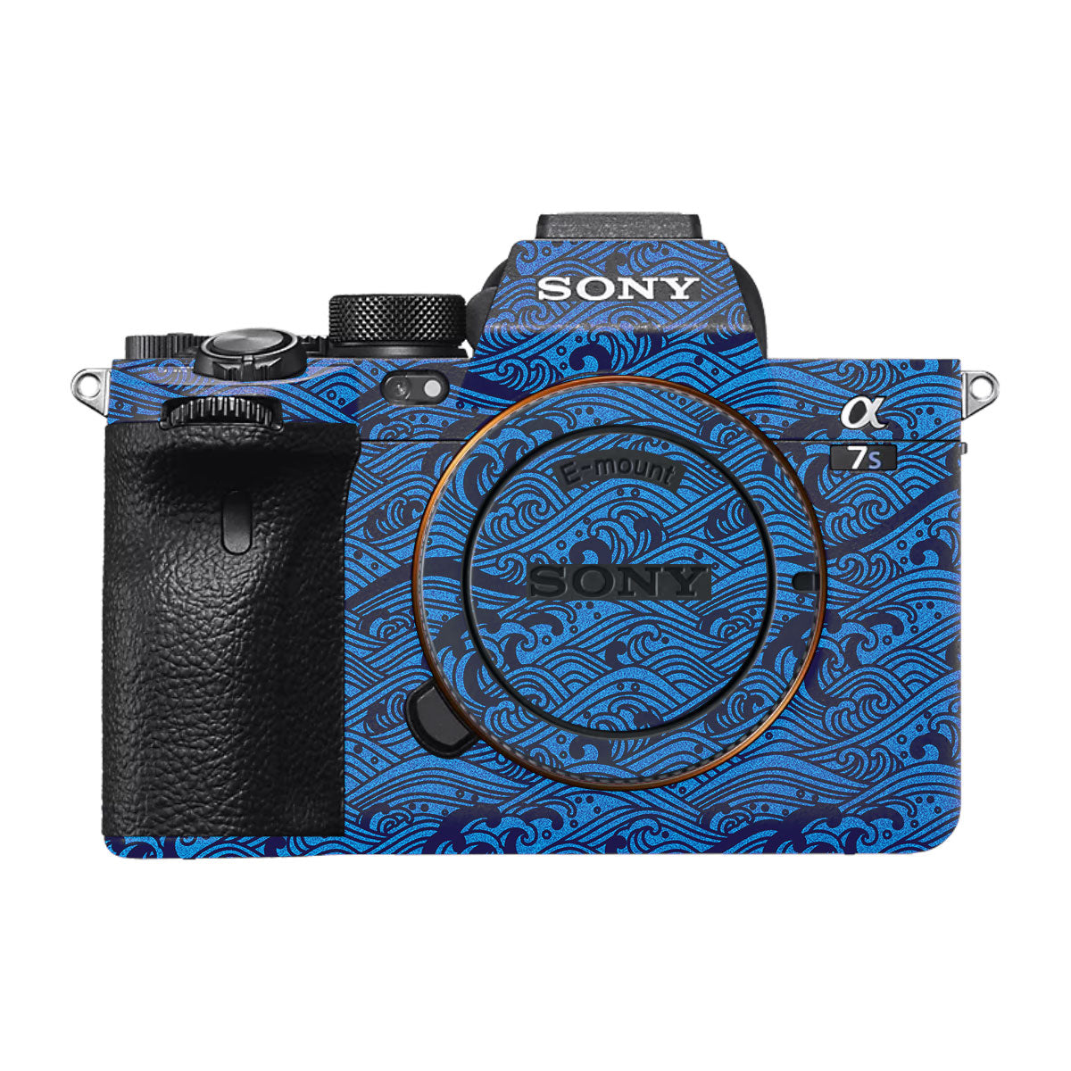 Textured Ocean Wave Blue Sony A7S II Camera Skins