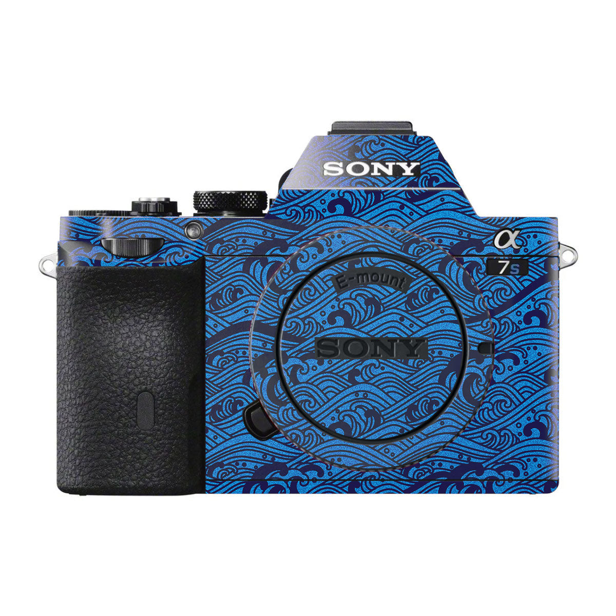 Textured Ocean Wave Blue Sony A7 V Camera Skin