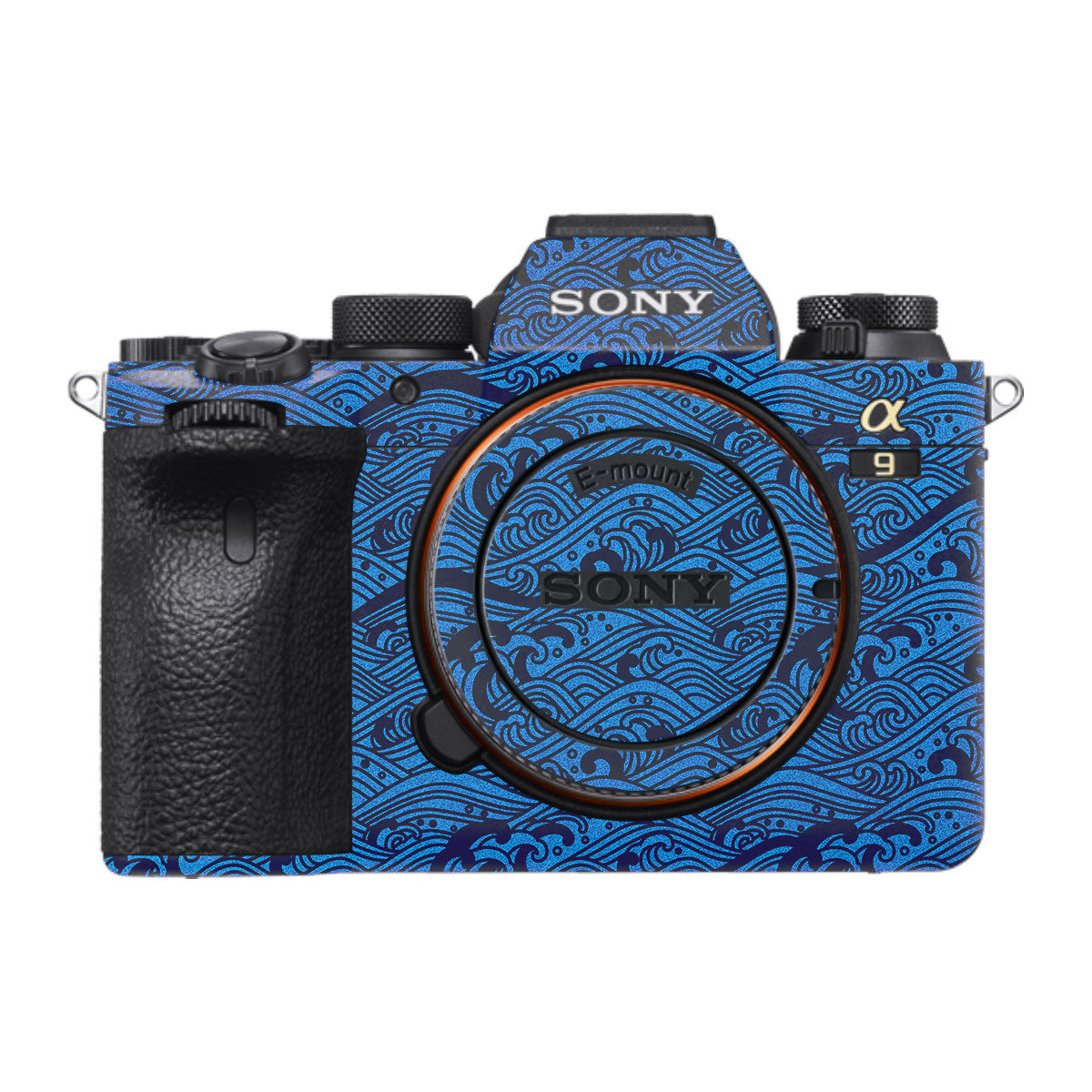 Textured Ocean Wave Blue Sony A9 Camera Skins
