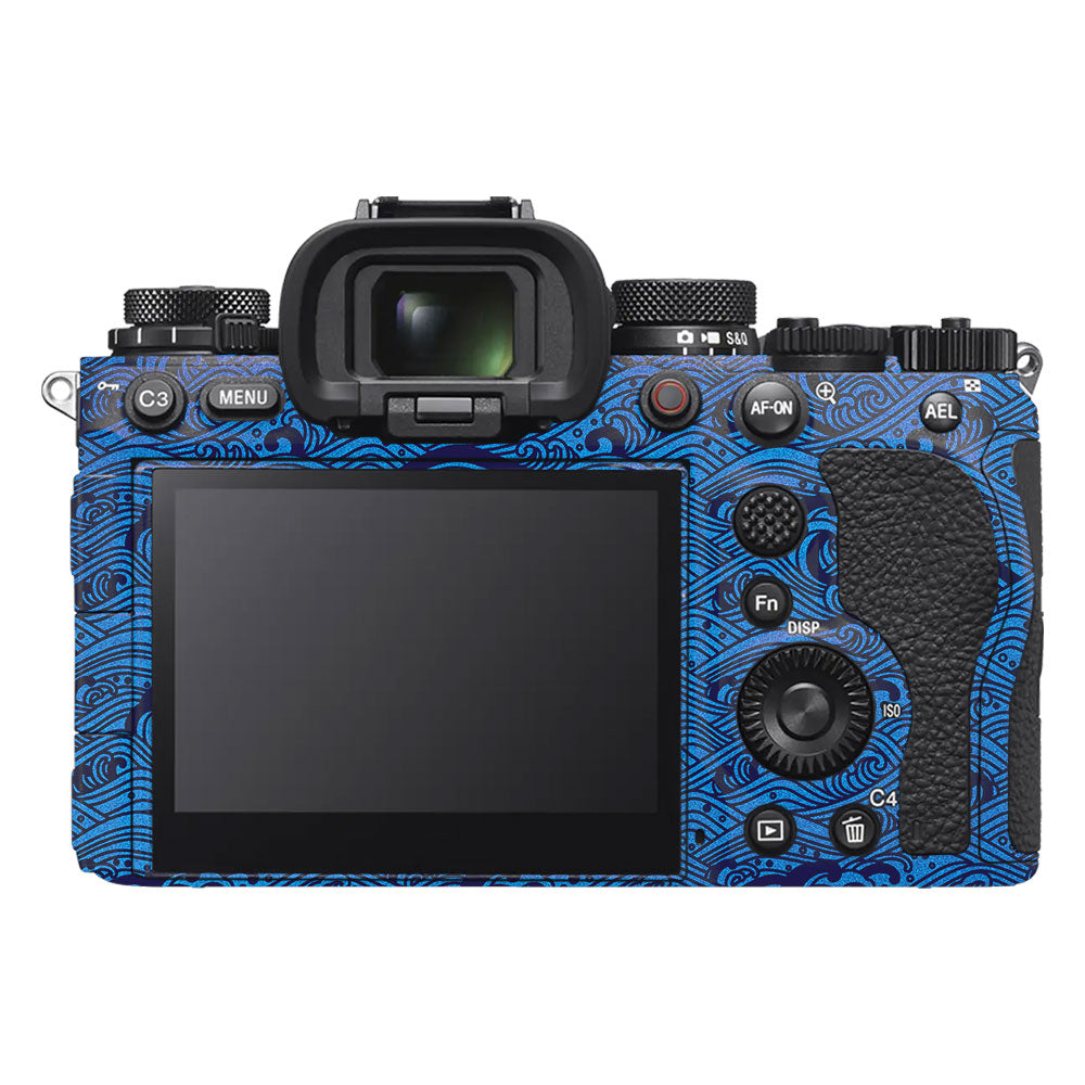 Textured Ocean Wave Blue Sony A9III Camera Skin