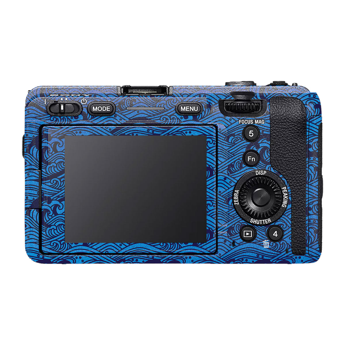 Textured Ocean Wave Blue Sony FX30 Camera Skin