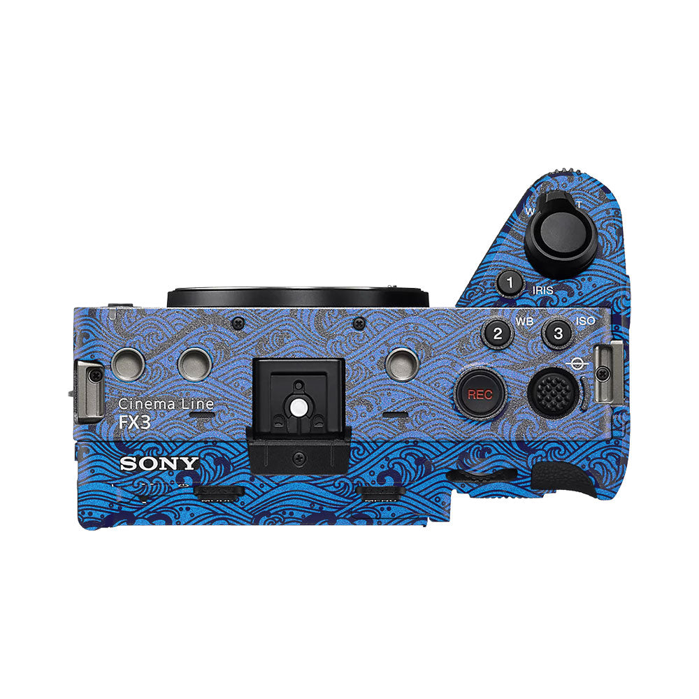 Textured Ocean Wave Blue Sony FX3 Camera Skin