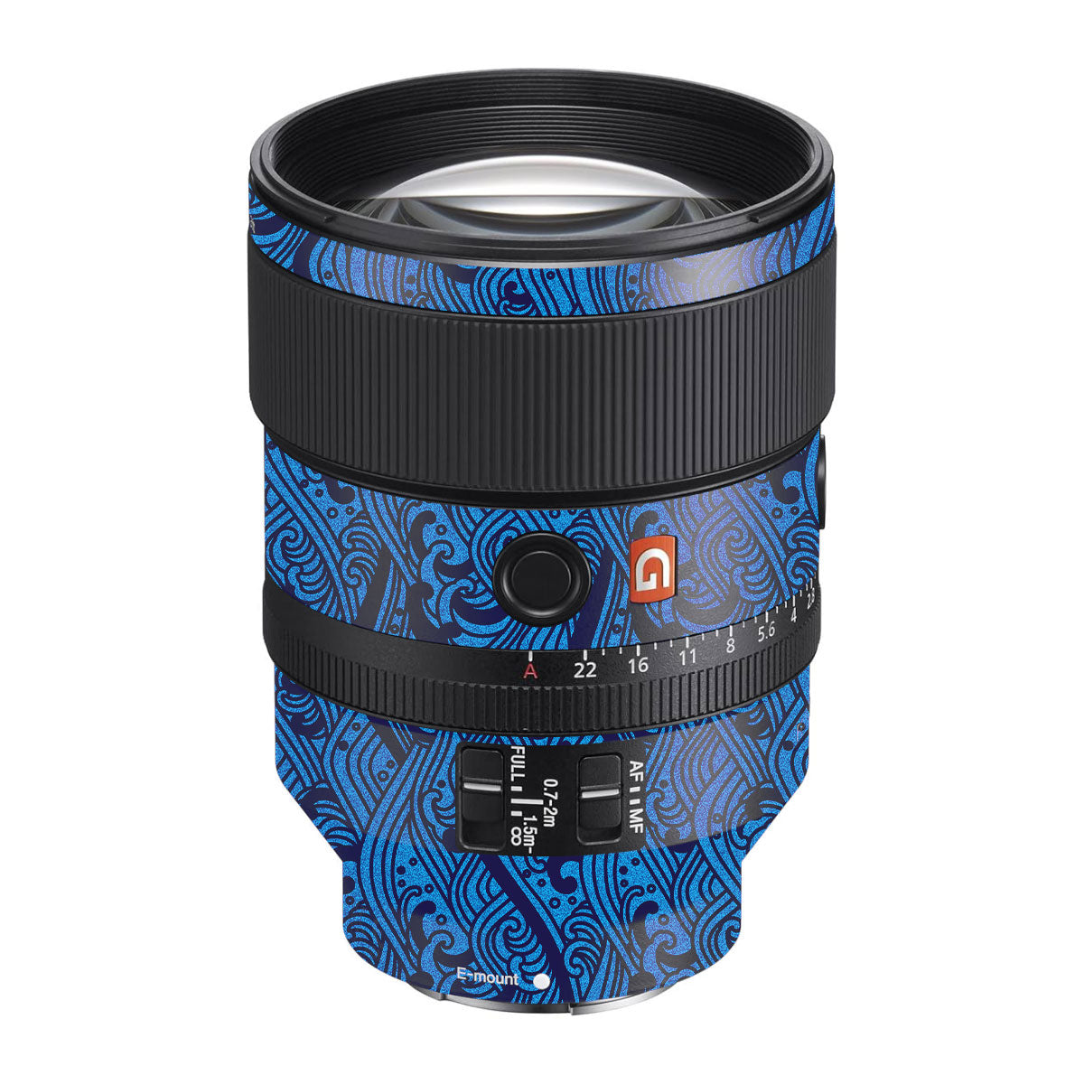 Textured Ocean Wave Blue Sony FE 135mm F/1.8 GM Camera Lens Skin