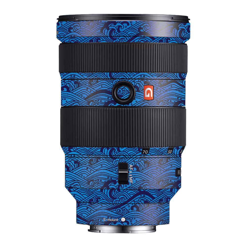 Textured Ocean Wave Blue Sony FE 24-70mm f/2.8 GM Camera Lens Skin