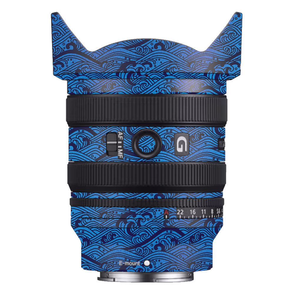 Textured Ocean Wave Blue Sony FE 24-50mm f/2.8 G Camera Lens Skin