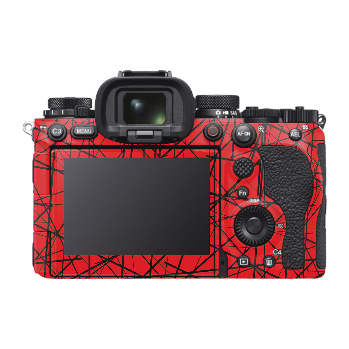 Textured Red Chaos Line Sony A1 Mark II Camera Skin