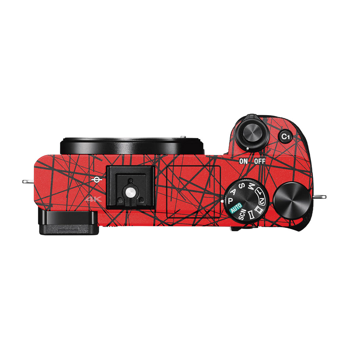 Textured Red Chaos Line Sony A6300 Camera Skins