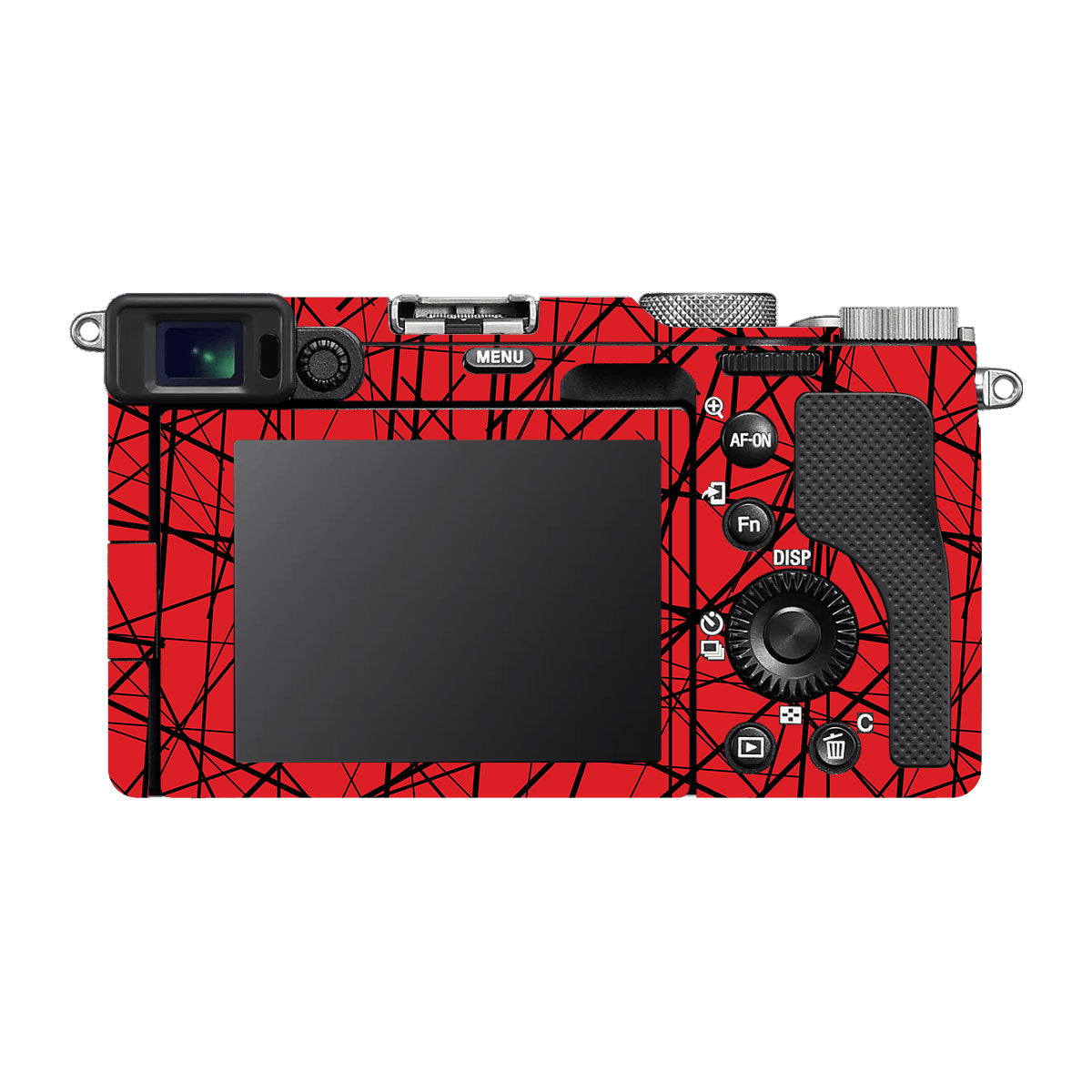 Textured Red Chaos Line Sony A7 C Camera Skin