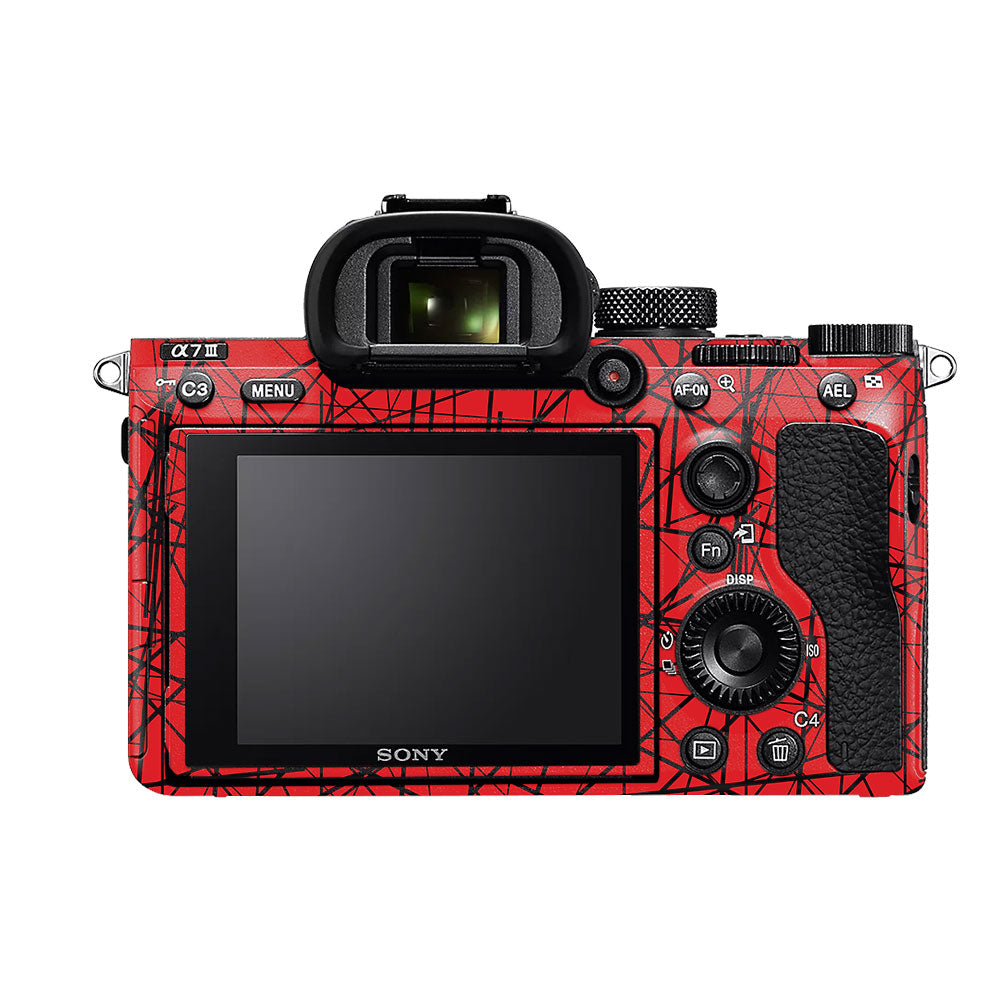 Textured Red Chaos Line Sony A7MIII Camera Skin