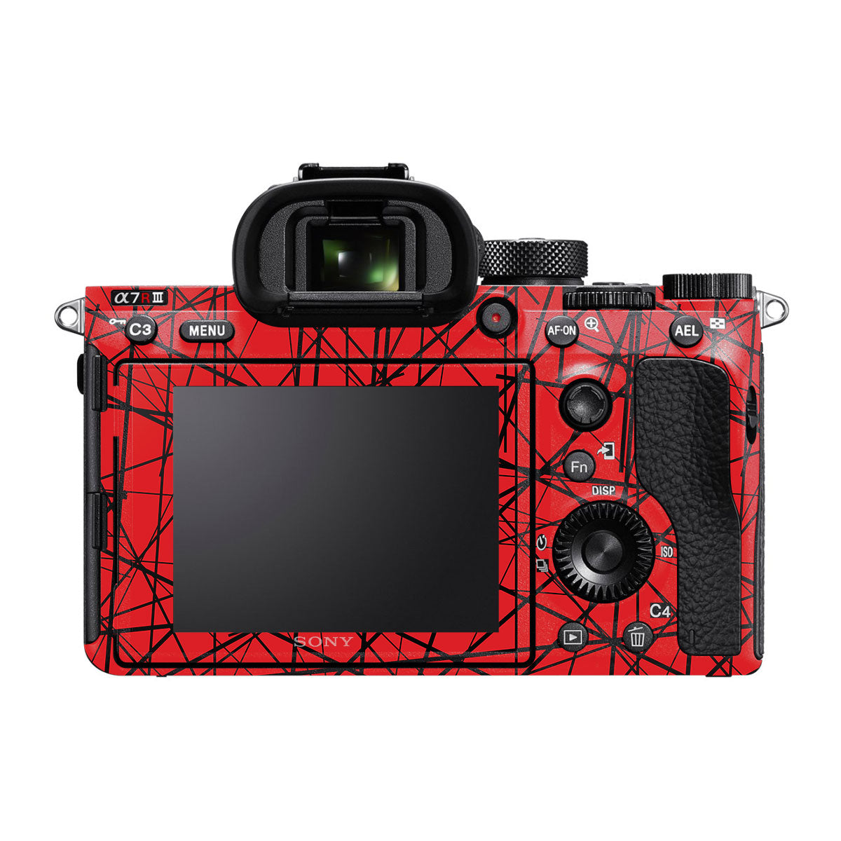 Textured Red Chaos Line Sony A7R IV Camera Skin