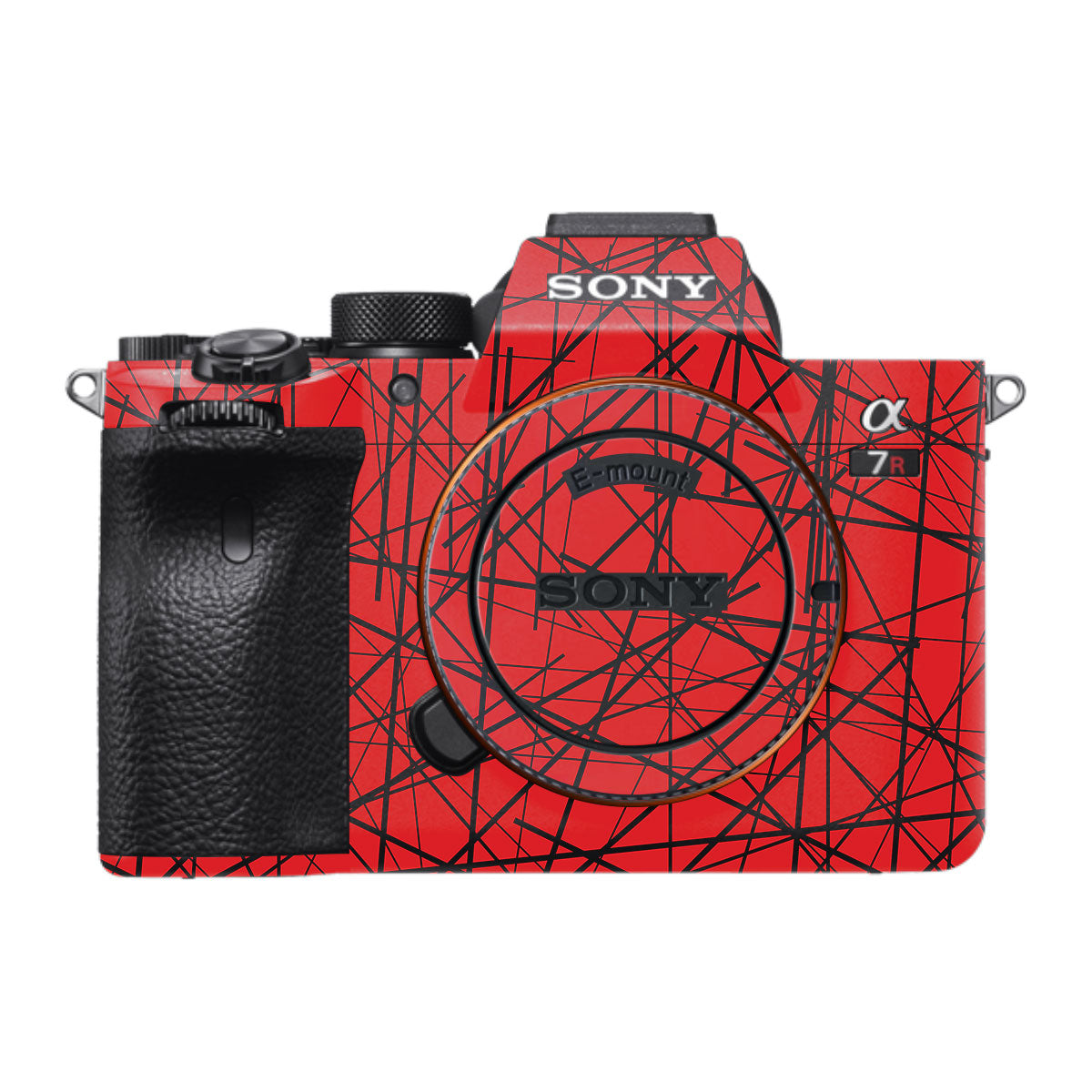 Textured Red Chaos Line Sony A7RV Camera Skin