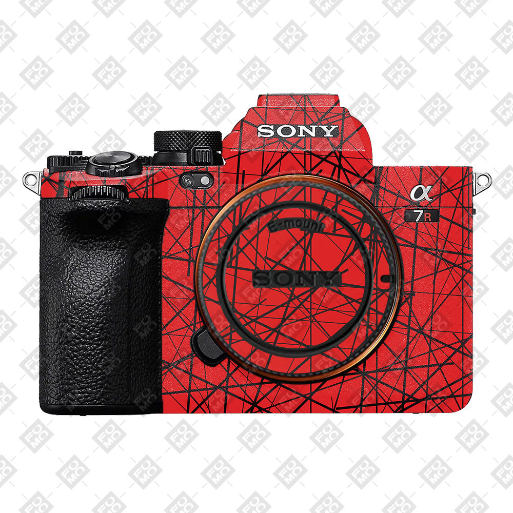 Textured Red Chaos Line Sony A7 S Camera Skin