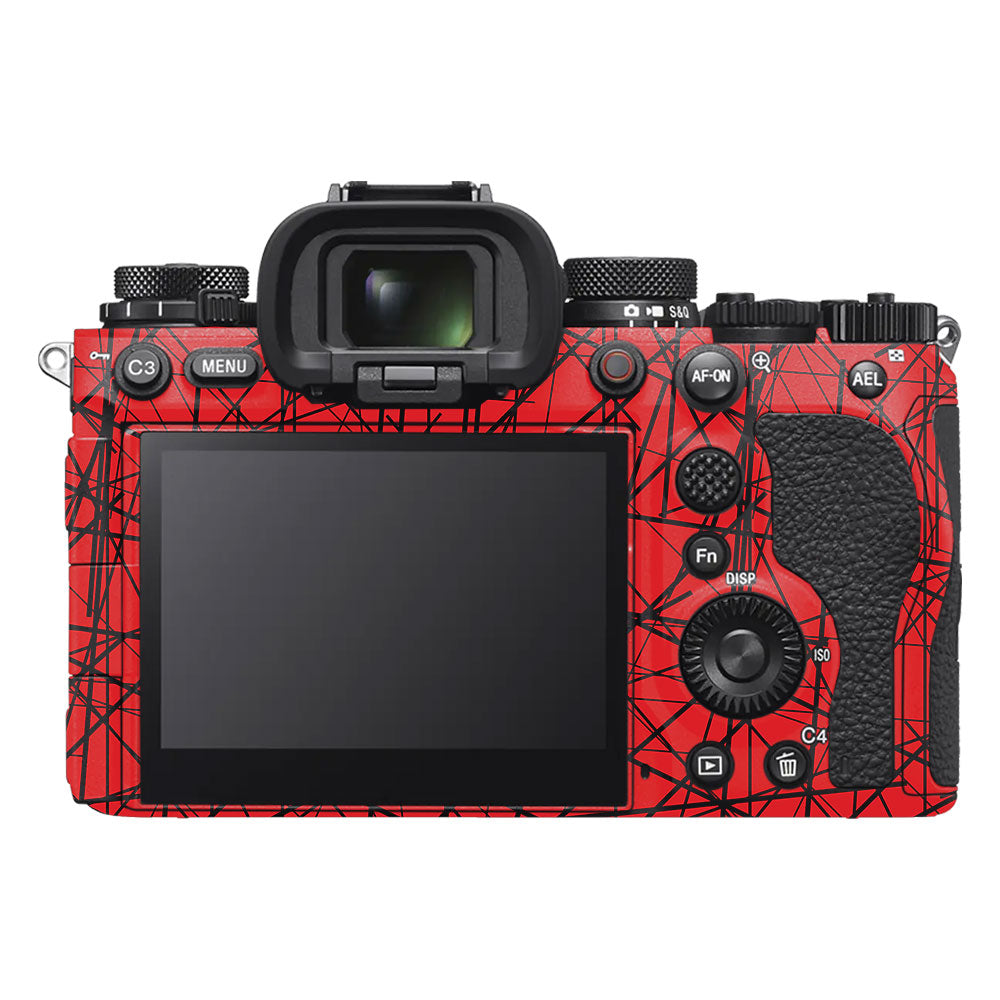 Textured Red Chaos Line Sony A9III Camera Skin