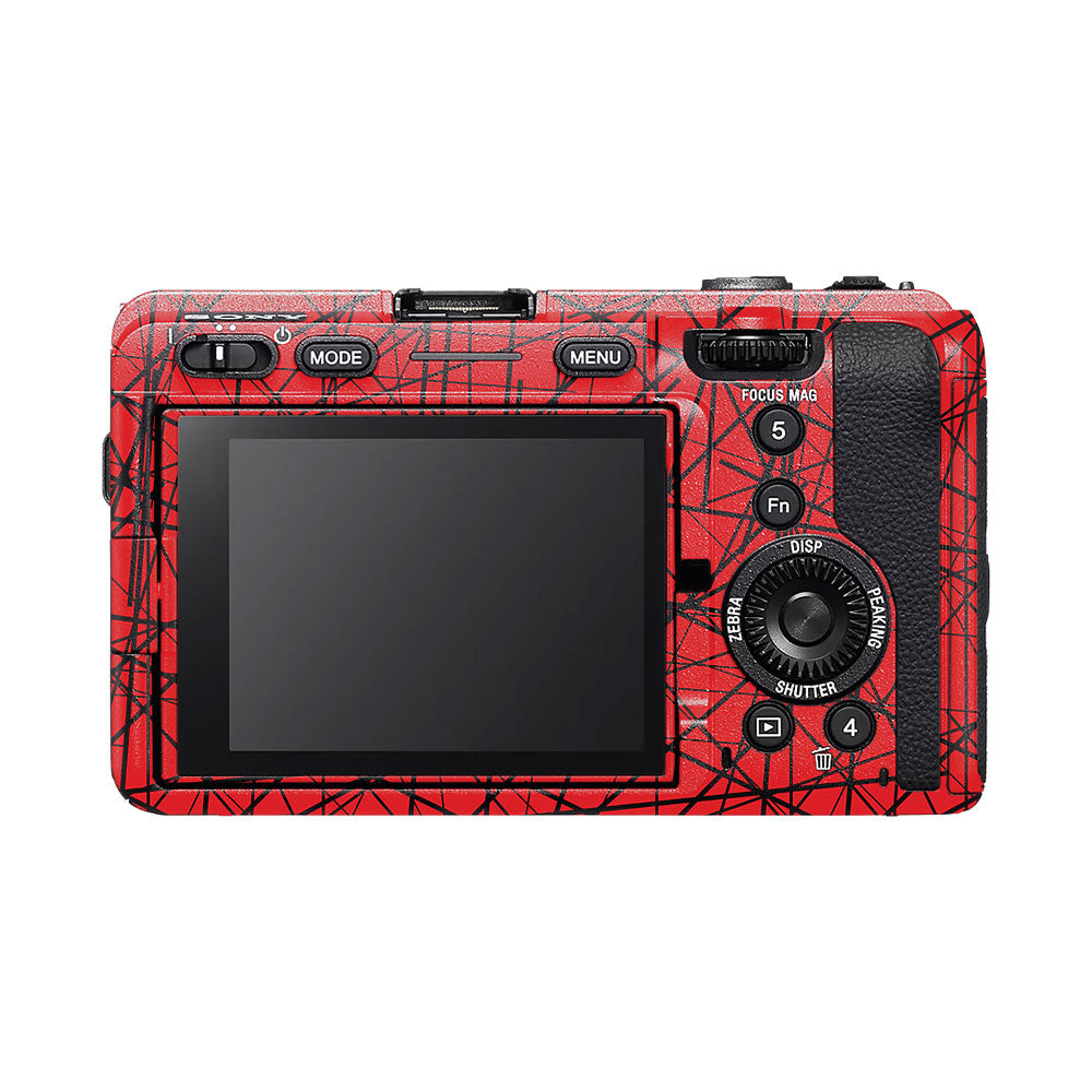 Textured Red Chaos Line Sony FX3 Camera Skin