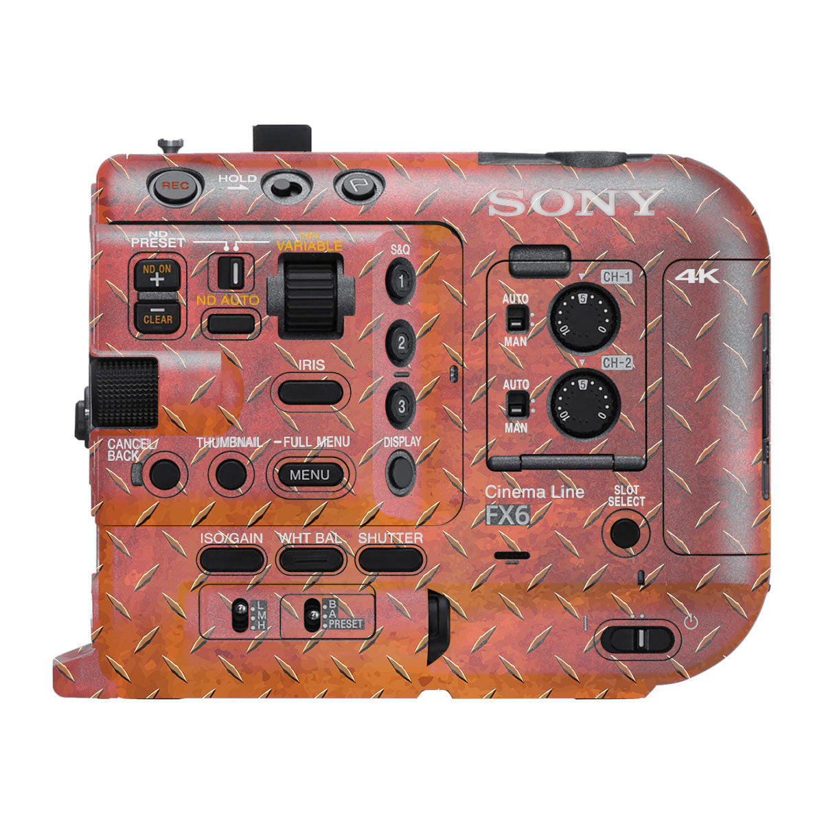 Textured Rust Forge Sony FX6 Camera Skin