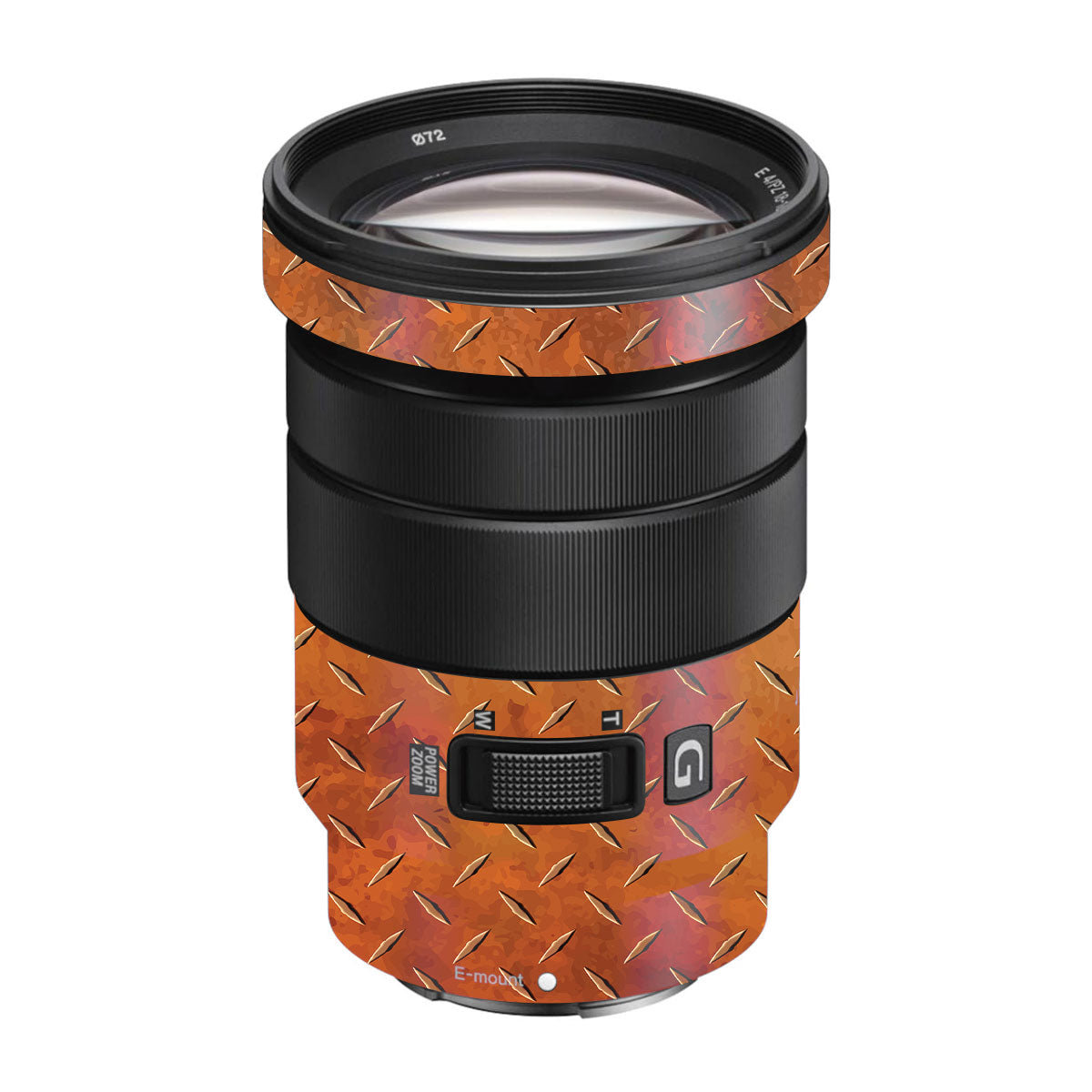 Textured Rust Forge Sony E 18-105mm F/4 Camera Lens Skin
