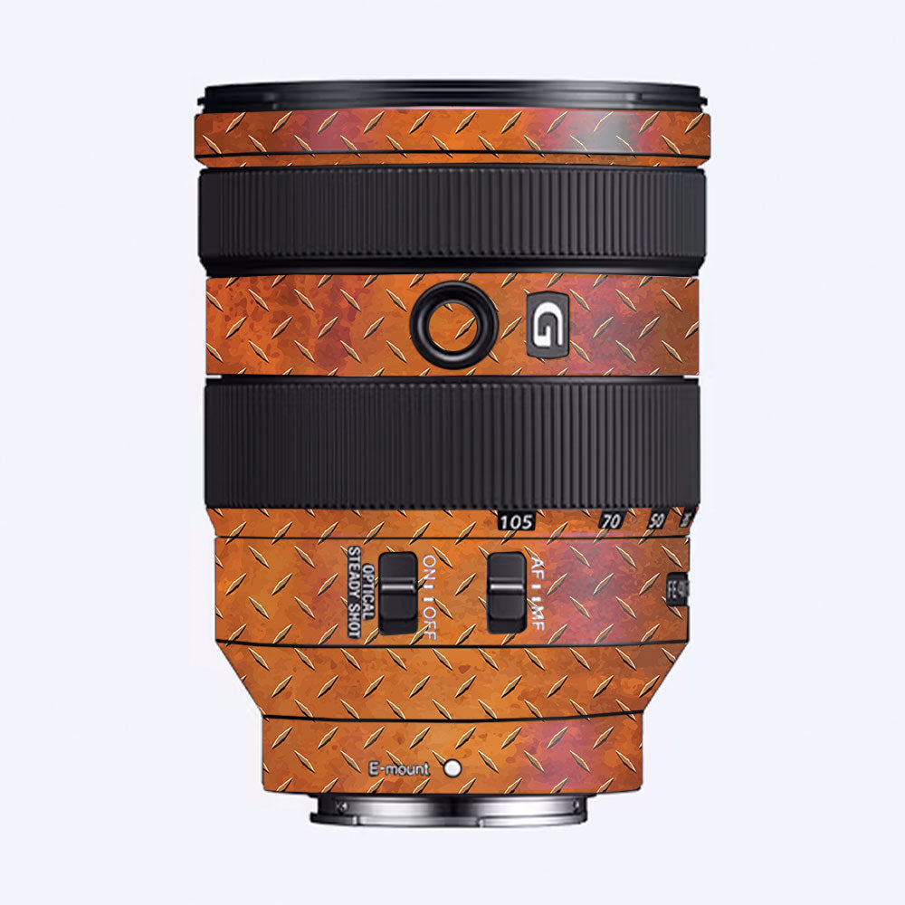 Textured Rust Forge Sony FE 24-105mm f/4 G OSS Camera Lens Skin