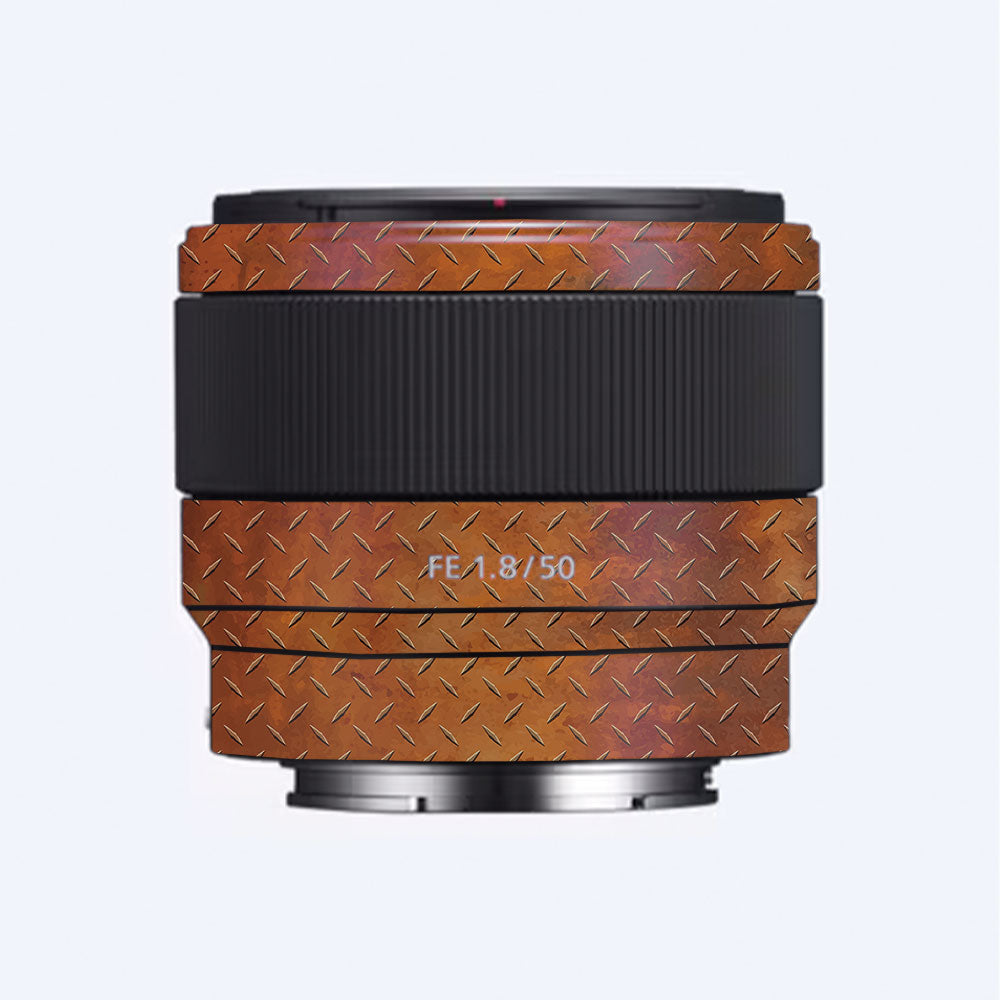 Textured Rust Forge Sony FE 50mm f/1.8 Camera Lens Skin