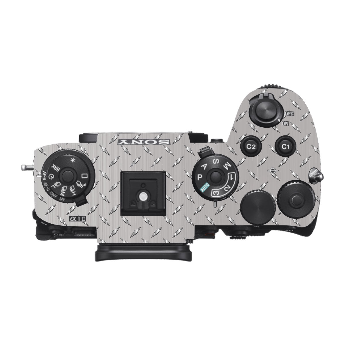 Textured Silver Tread Sony A1 Mark II Camera Skin