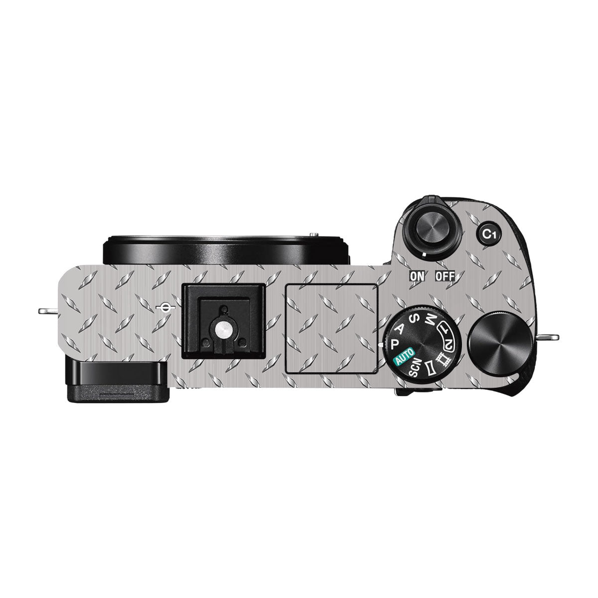 Textured Silver Tread Sony A6000 Camera Skins