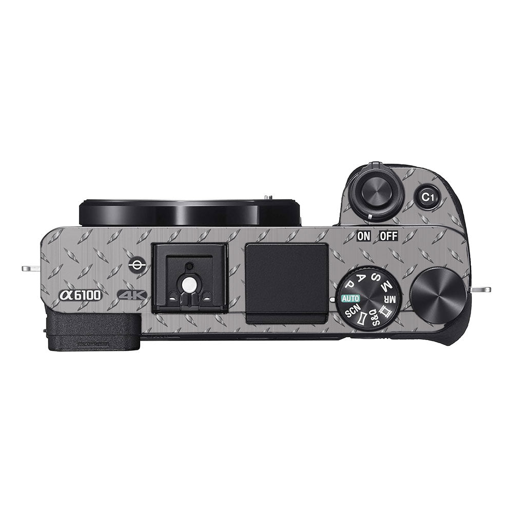 Textured Silver Tread Sony A6100 Camera Skin