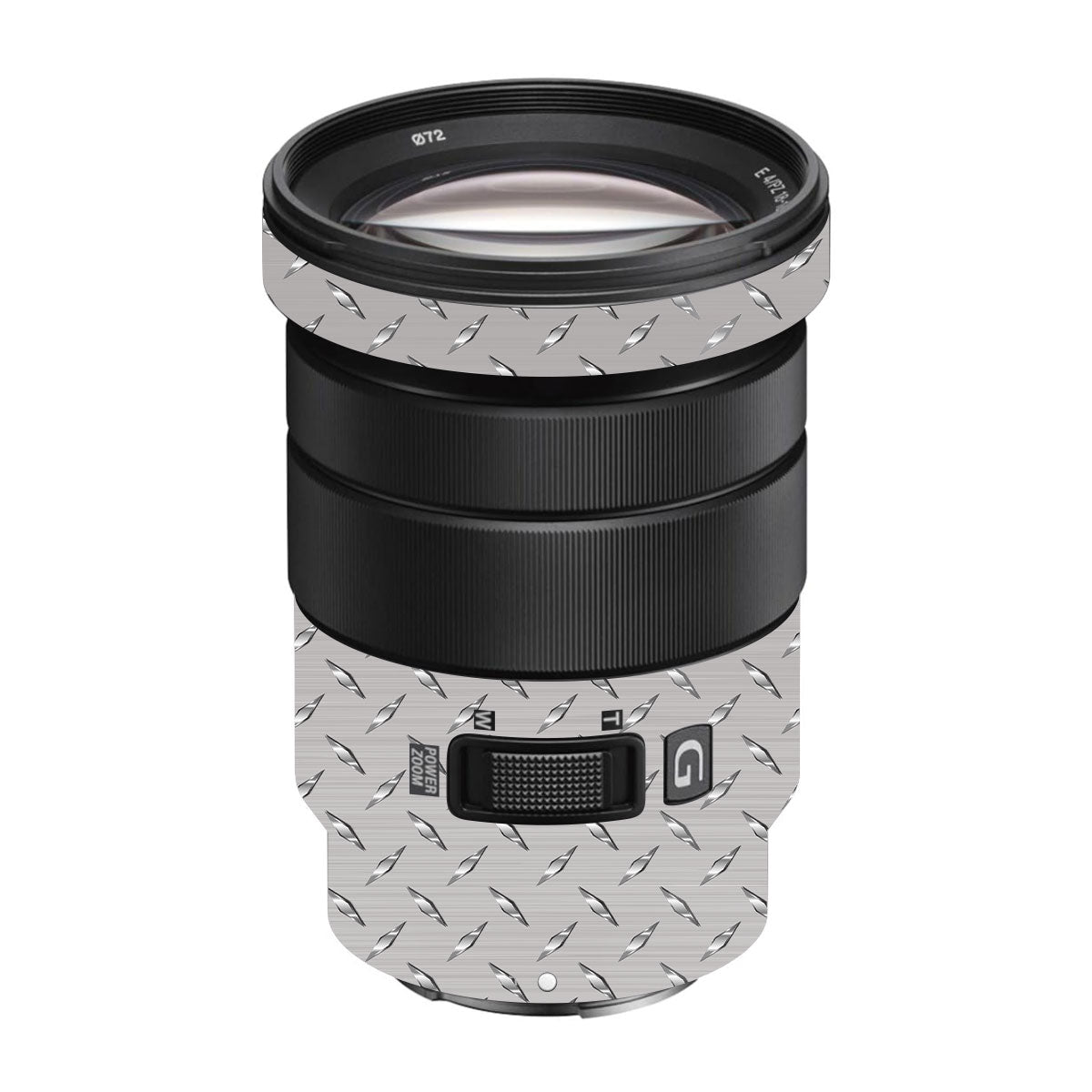 Textured Silver Tread Sony E 18-105mm F/4 Camera Lens Skin