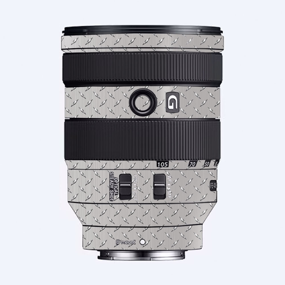 Textured Silver Tread Sony FE 24-105mm f/4 G OSS Camera Lens Skin
