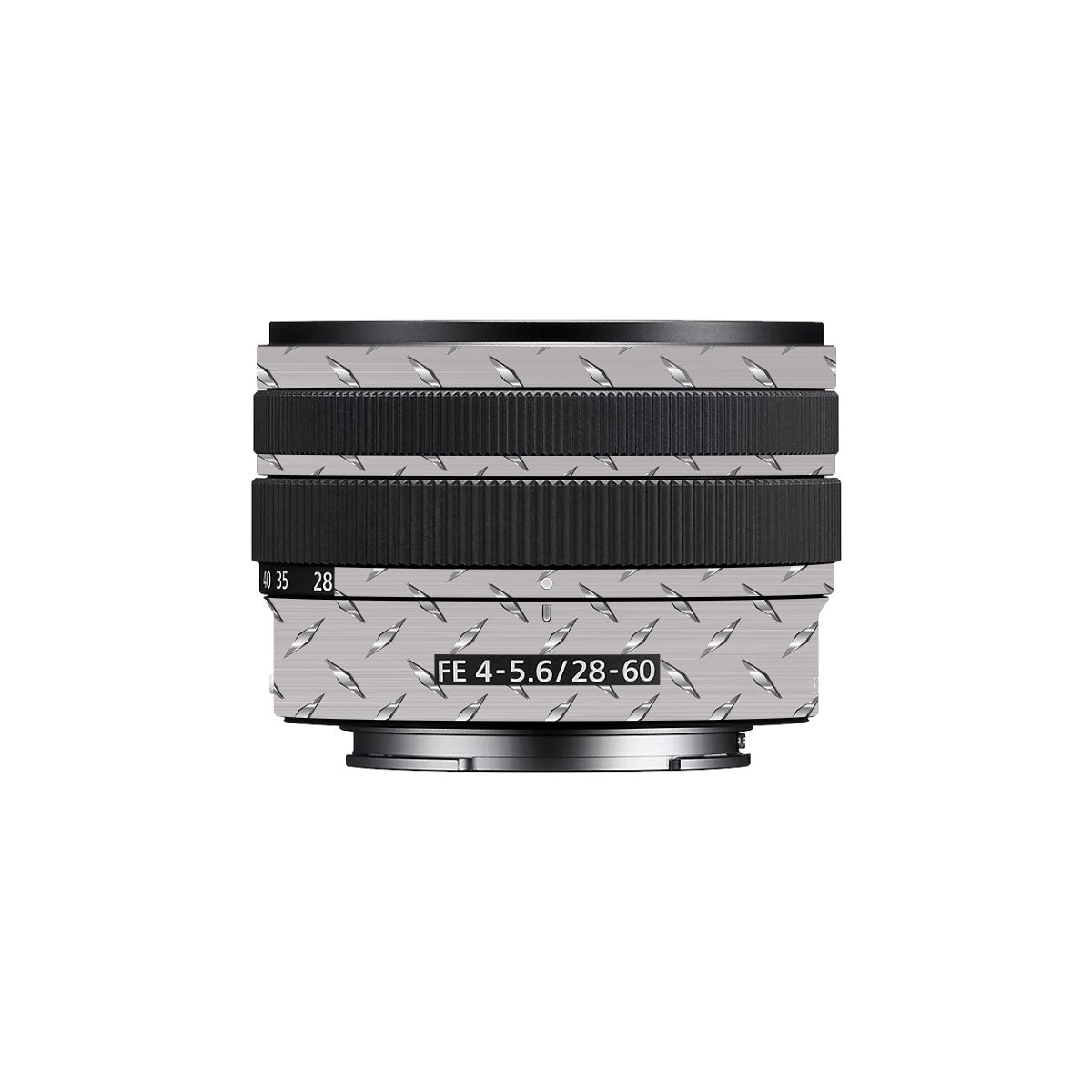 Textured Silver Tread Sony FE 28-60mm F/4-5.6 Camera Lens Skin