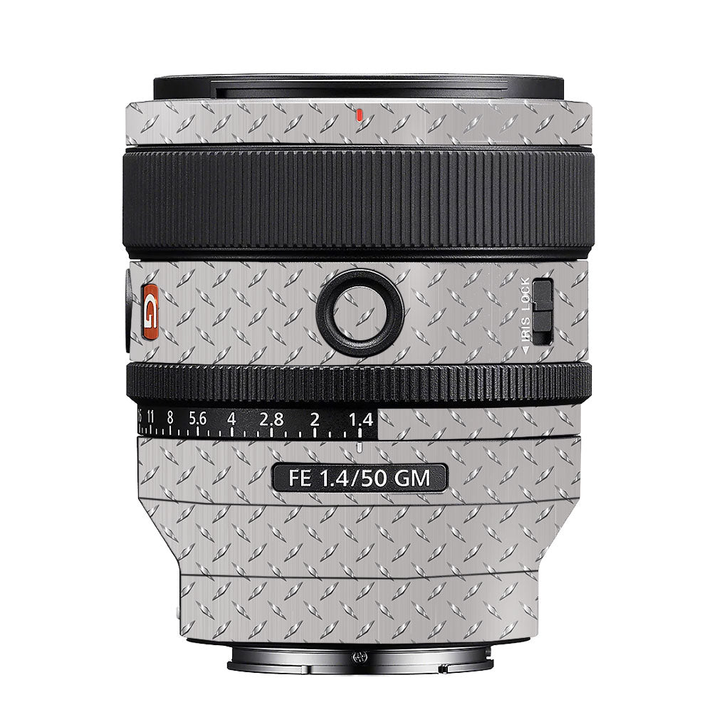 Textured Silver Tread Sony FE 50mm f/1.4 GM Camera Lens Skin