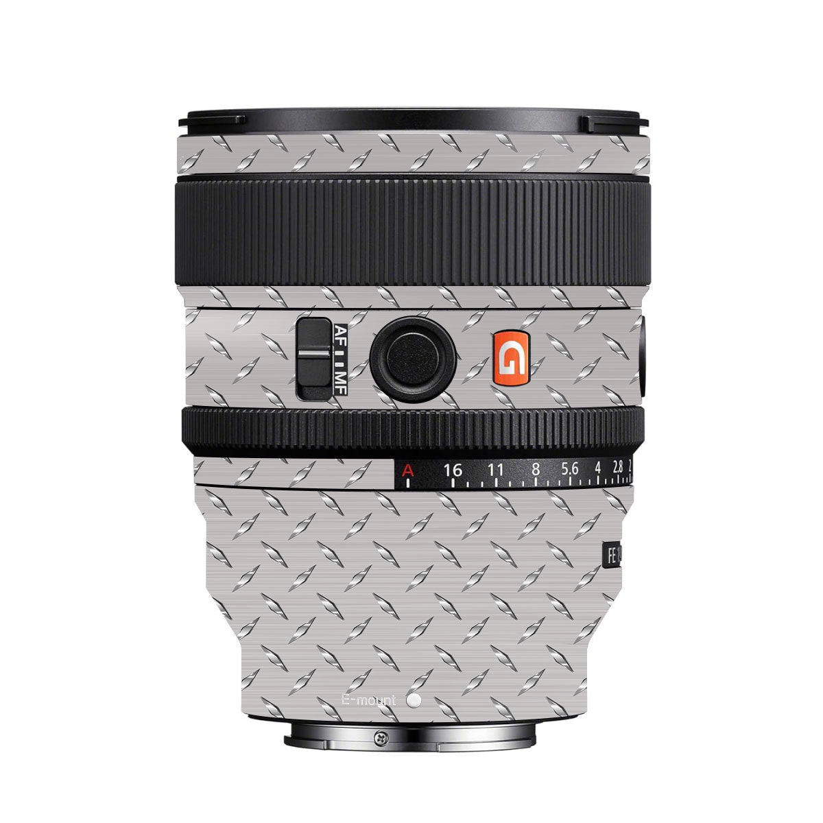 Textured Silver Tread Sony FE 85mm F/1.4 GM II Camera Lens Skin