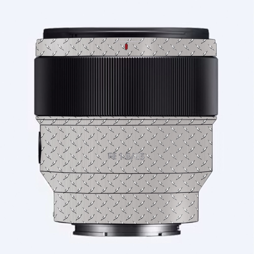 Textured Silver Tread Sony FE 85mm f/1.8 Camera Lens Skin
