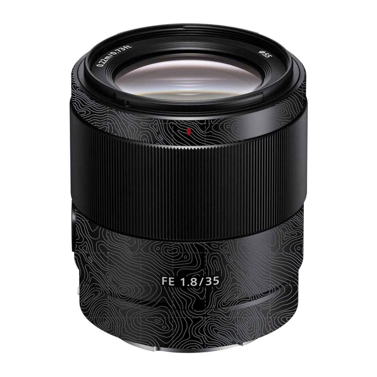 Textured Stealth Slate Sony FE 35mm F/1.8 Camera Lens Skin